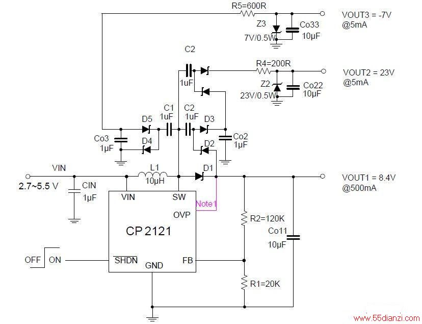 Figure 3 ѹΪTFT ģṩ23V