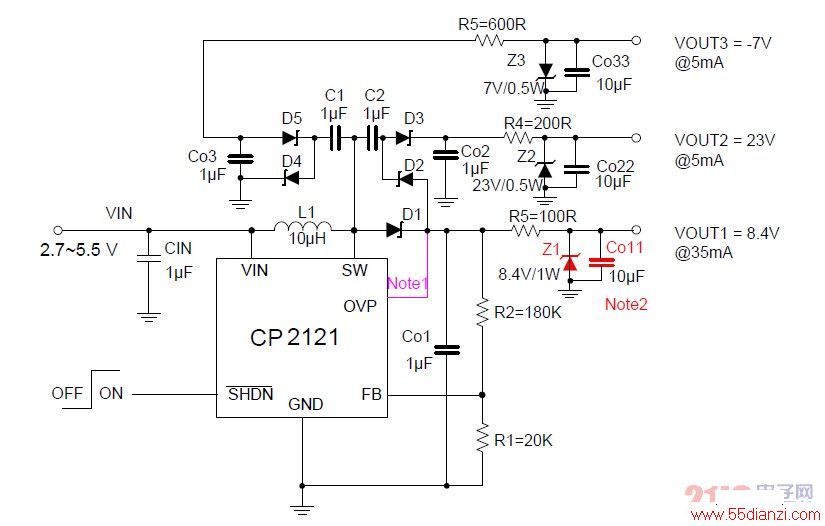 Figure 2 ѹΪTFT ģṩ23V