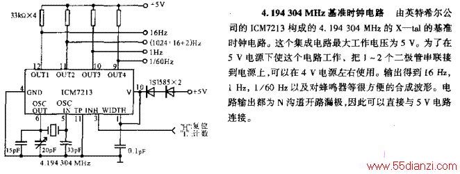 4.194 304MHz׼ʱӵ·