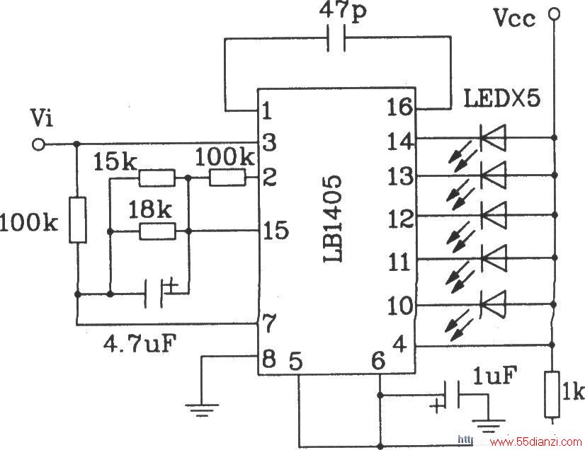 LB140λLEDƽָʾɵ·Ӧõ·