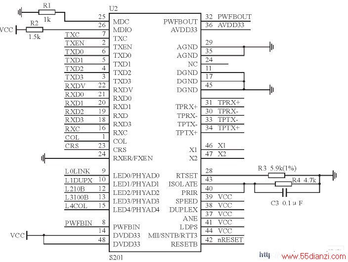 оƬW3150A+Ľӿڵ·