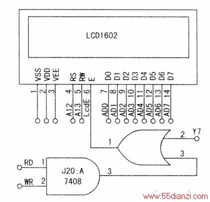 LCD1602ӿڵ·