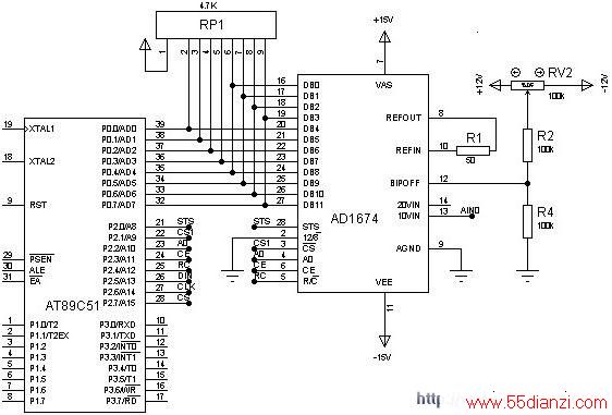 C51ƬAD1674MAX7221ֵѹ