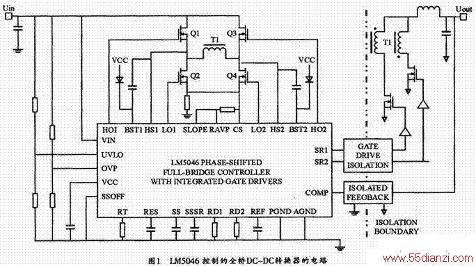 LM5046组成的全桥DC-DC基本电路