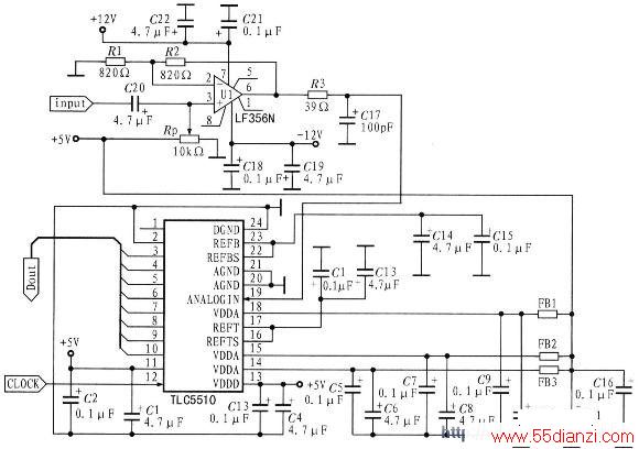 ͼ3 TLC5510Ӧõ·