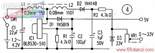 BL8530ѹԴ任Ӧõ·ͼ---ƵԴBL8530 BOOST CONERTER