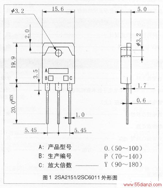 2SA2151/2SC6001γߴͼ
