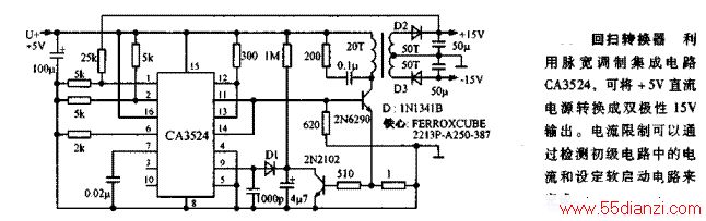 +5VֱԴת˫15V·