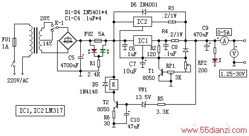 1.25V~30VɵѹԴԭͼ