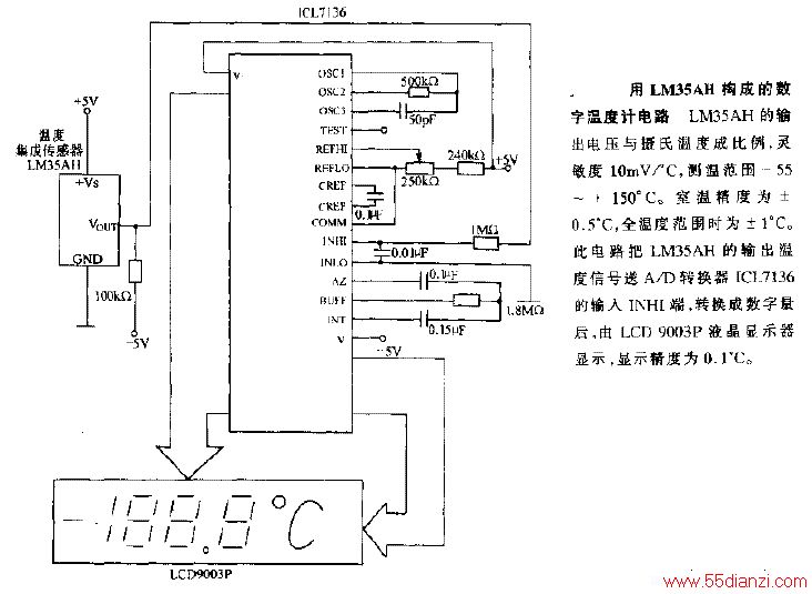 LM35AHɵ¶ȼƵ·