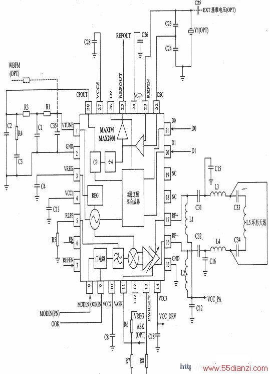 MAX2900/2901/2902 BPSK/ ASK/OOK 915/868 MHz