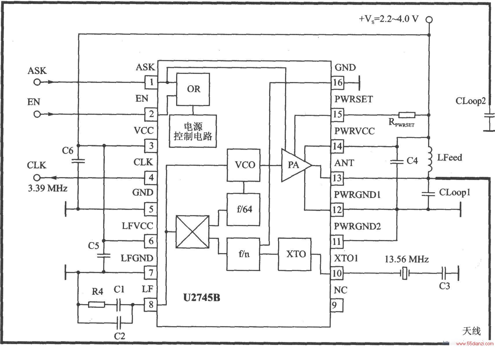 U2745B ASK 440310 MHz