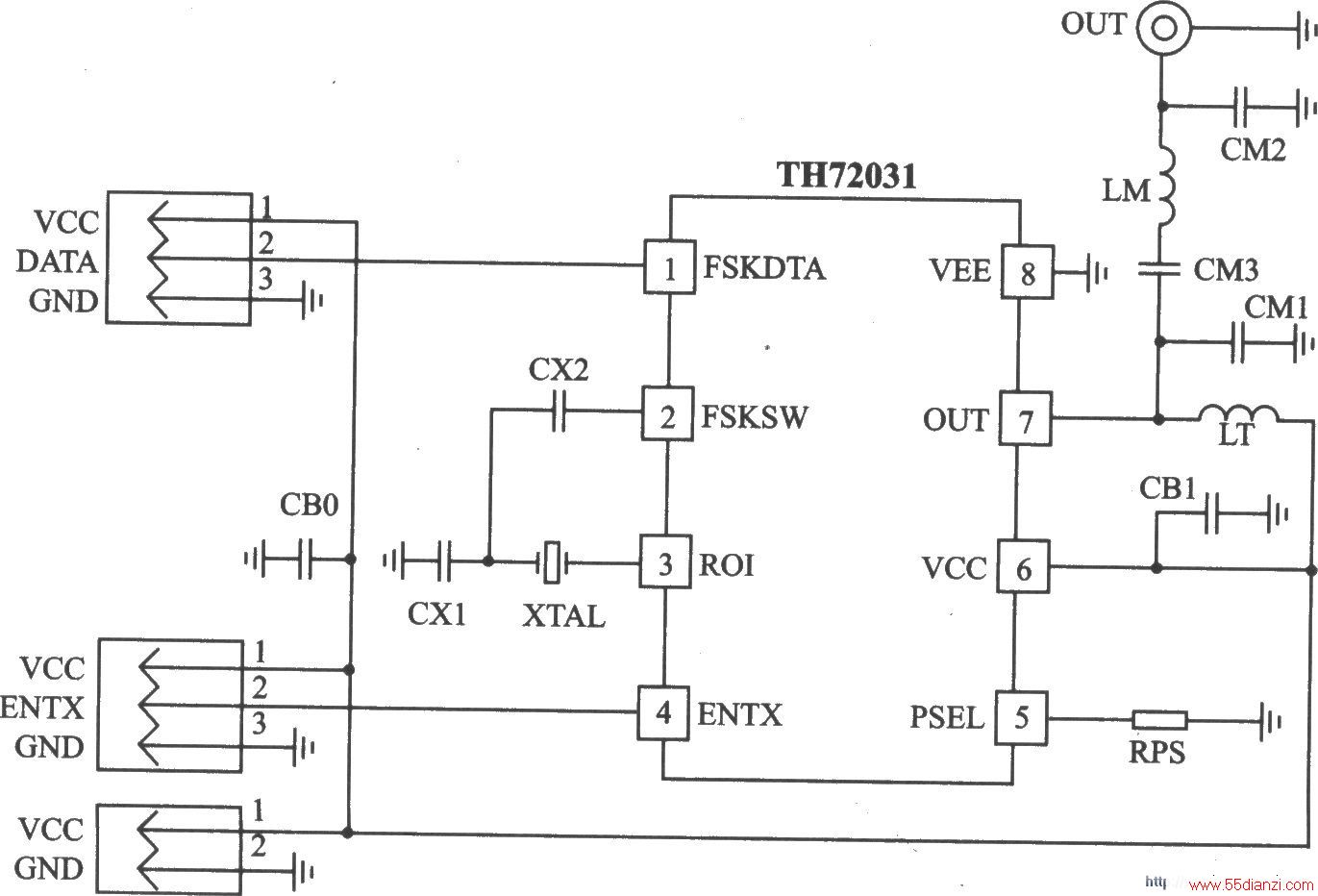 TH72031 FSK 915/868 MHz