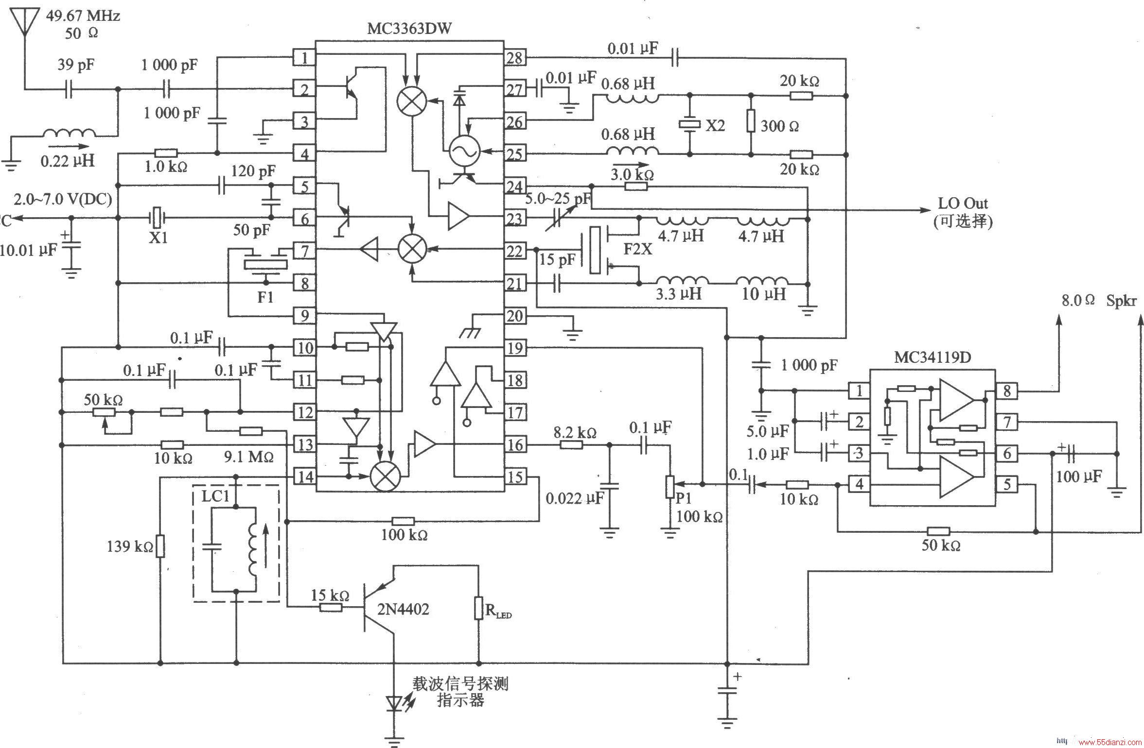 MC3363 FM 450200 MHz