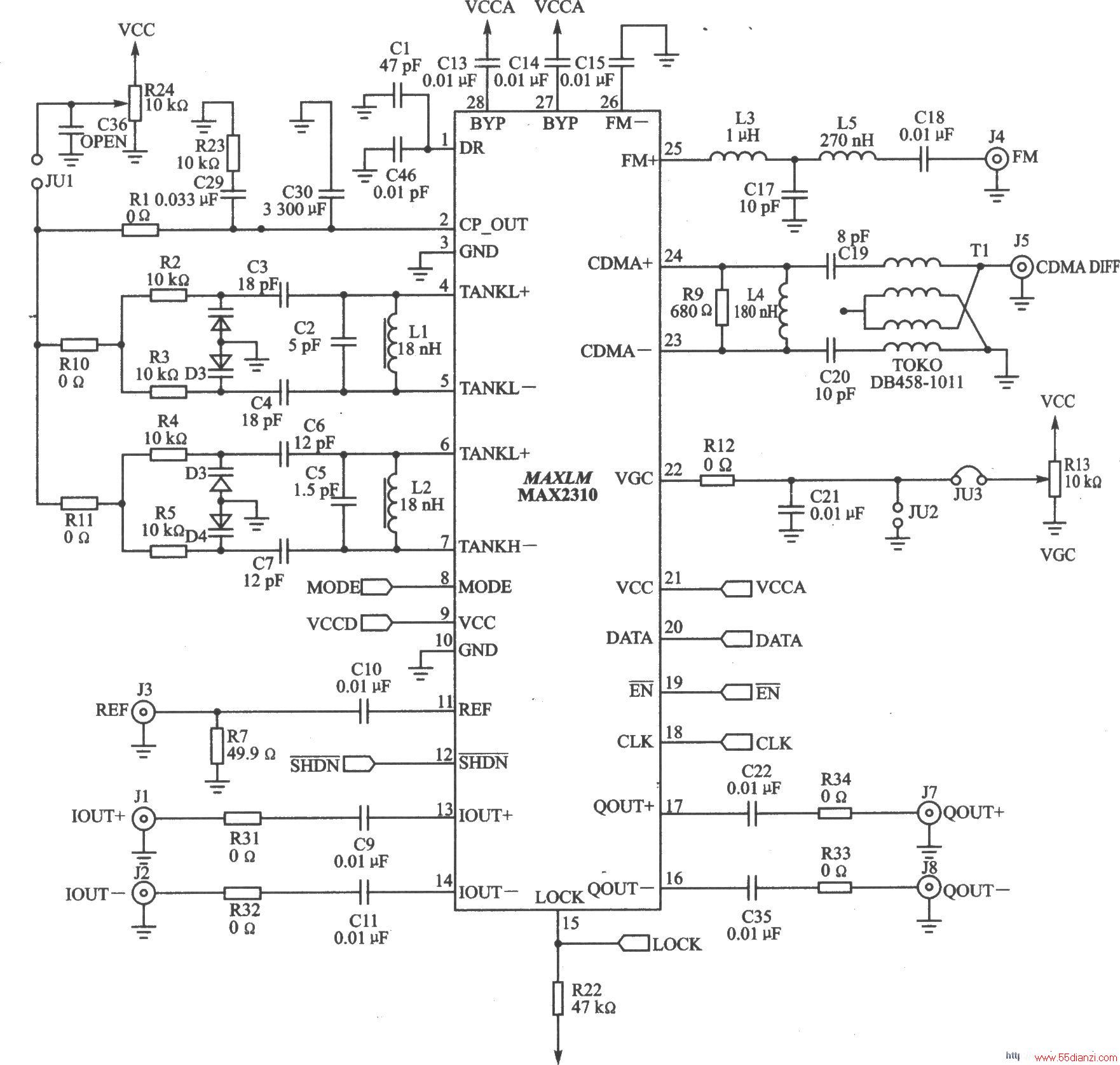MAX2310/MAX2312/MAX2314/ MAX2316 I/Q˫Ƶ˫ģʽIF