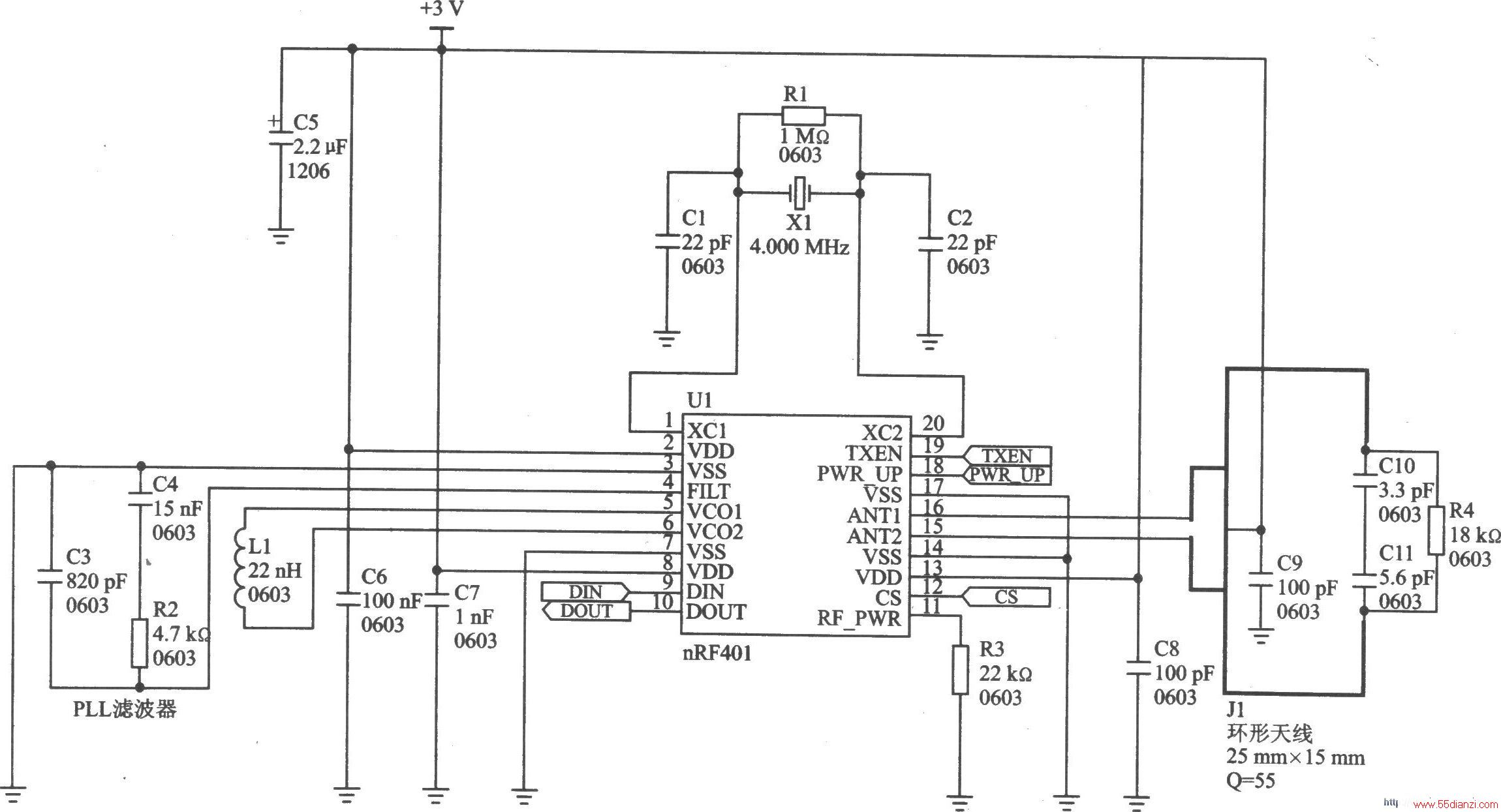 nRF401/nRF403433/315 MHzշ