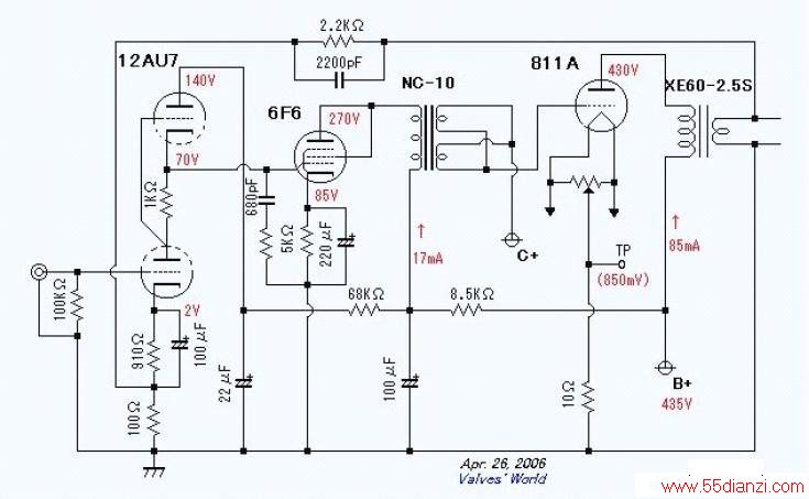 12AU7 6F6 811AܹɵĹŵ·