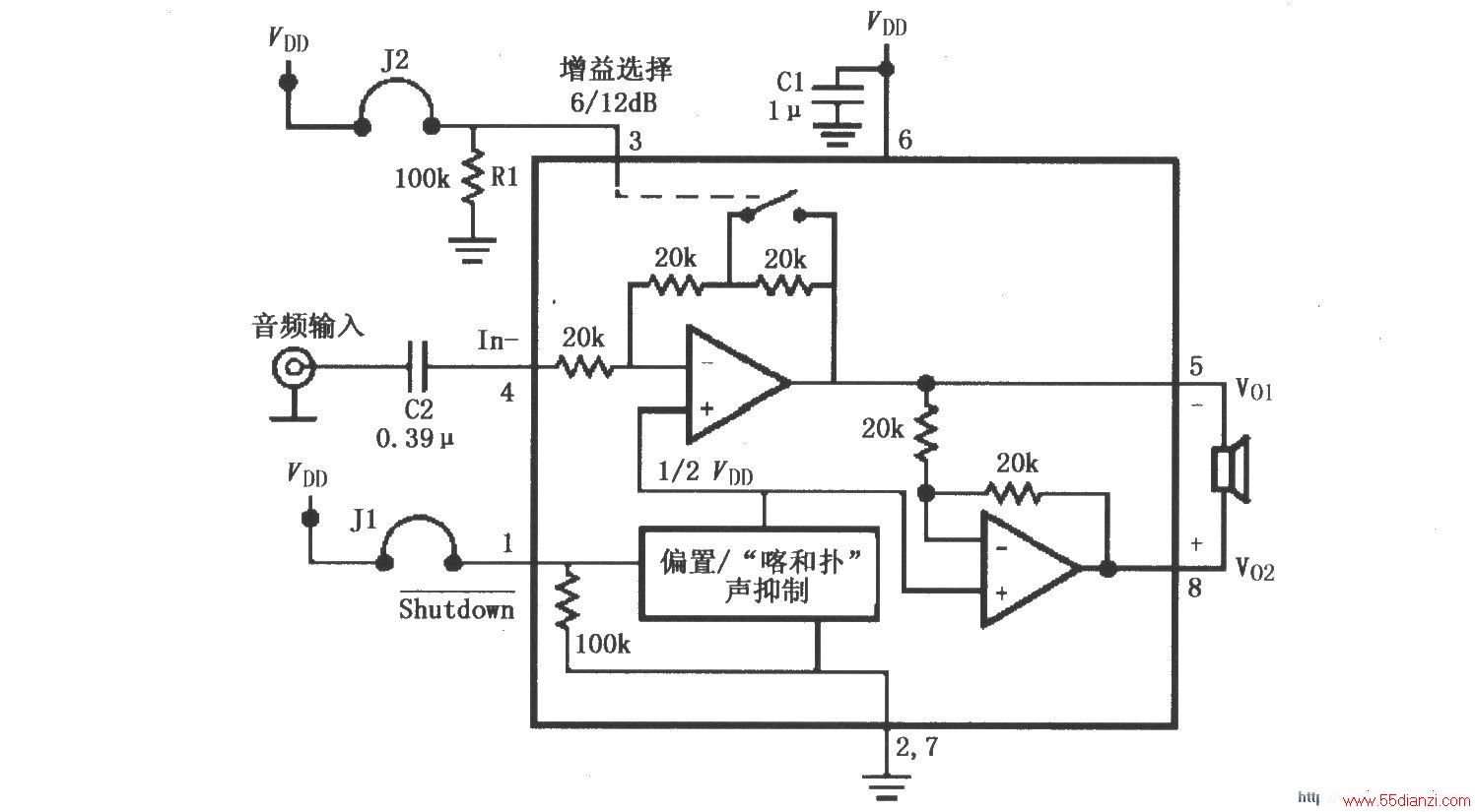 LM4906ƵʷŴĵӦõ·(MSOPװ)