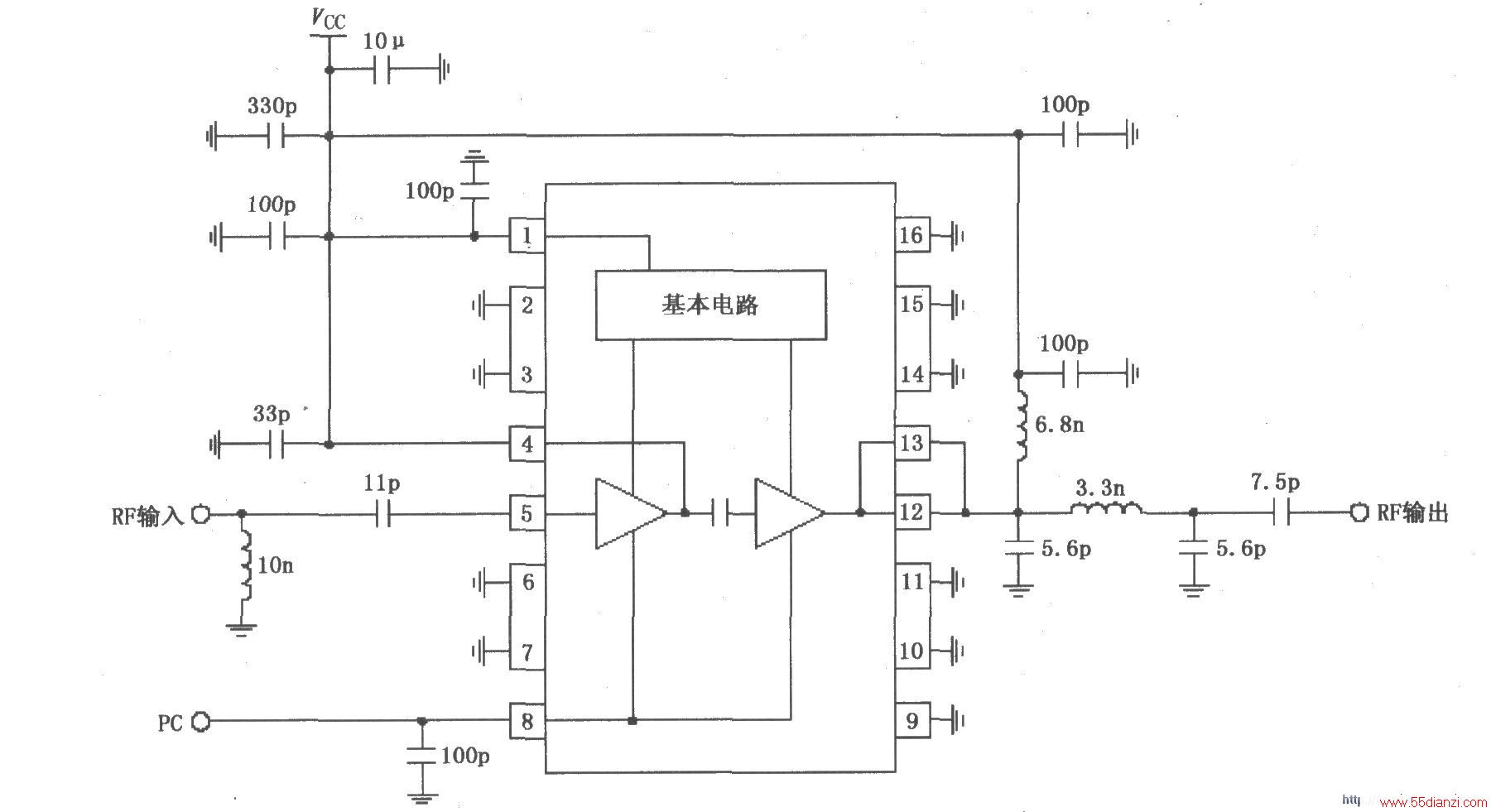 RF2104ɵ830MHzйʷŴԭ·