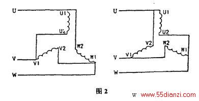 两种接线方式与转向的关系