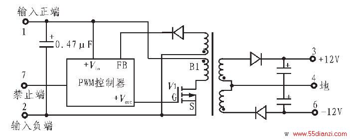 ͼ3 INTERPOINT˾DC/DCģMCH2812Dڲ·ͼ