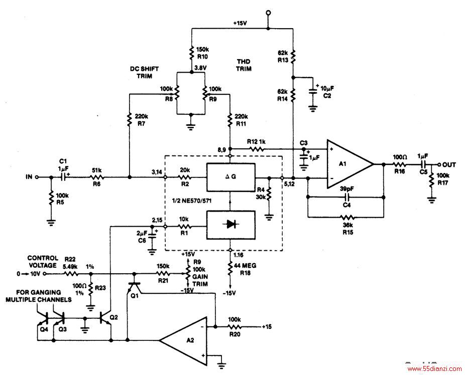 ŴA2Q1Q2һָƵָתָṩġ150AĲο15VR20=100kɼƵѹÿεѹ6dBеһ