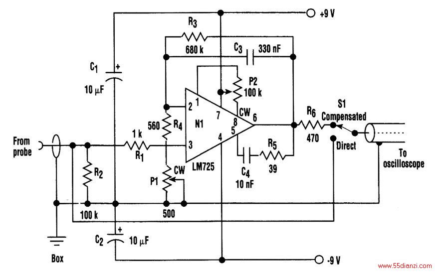 ǯʽ̩̽P6021Чʹʾʾͼʾһ˶ּ򵥵ǯʽ̽P6021зΧ2mA/mV6dB˶׵˥450HzƵ˥ġ
