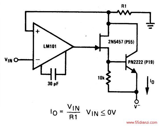 2N5457PN2222˫͵R1֮ĵѹװáLM101ṩ˴Ļ·Ա֤õ·ΪԴС<1ó2N5457ԴPN222210K衣