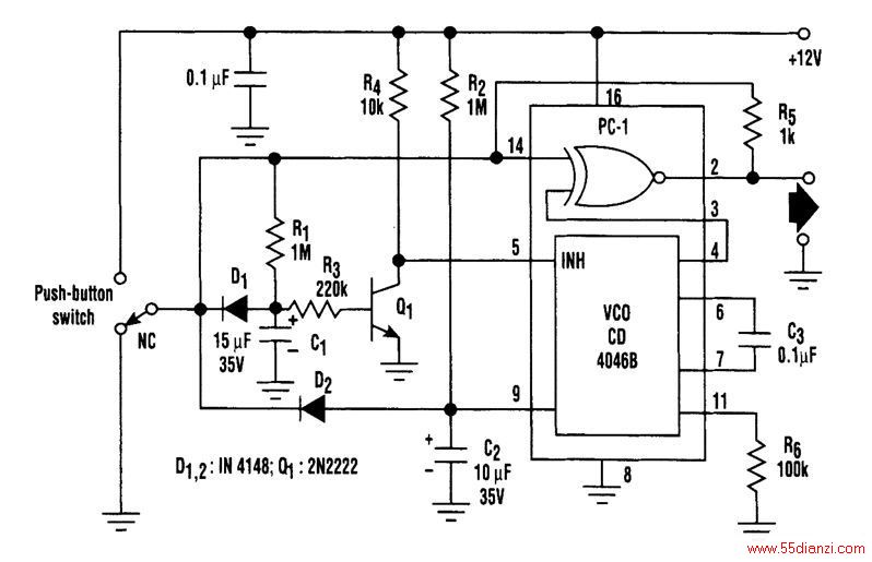 λͨպϣNCλʱC1C2նD1D2ͷŵĵ硣໷·ĻţλȽ1߼ˮƽ°ťC1C2ͨR1R2硣