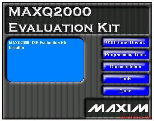 图2. MAXQ2000评估套件主菜单